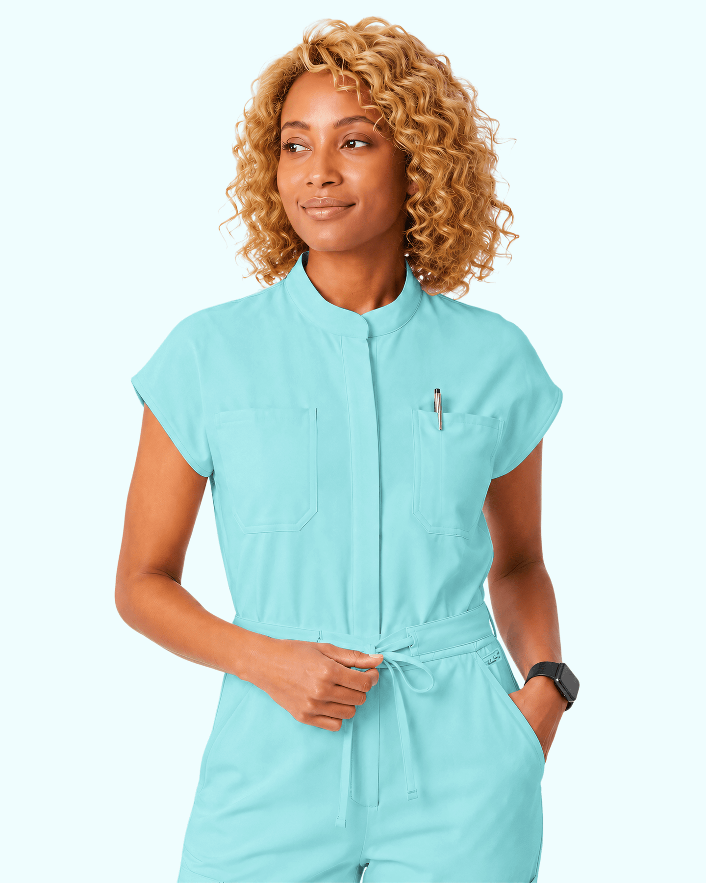 Women's Wide Leg Jumpsuit Surf - Scrubloop