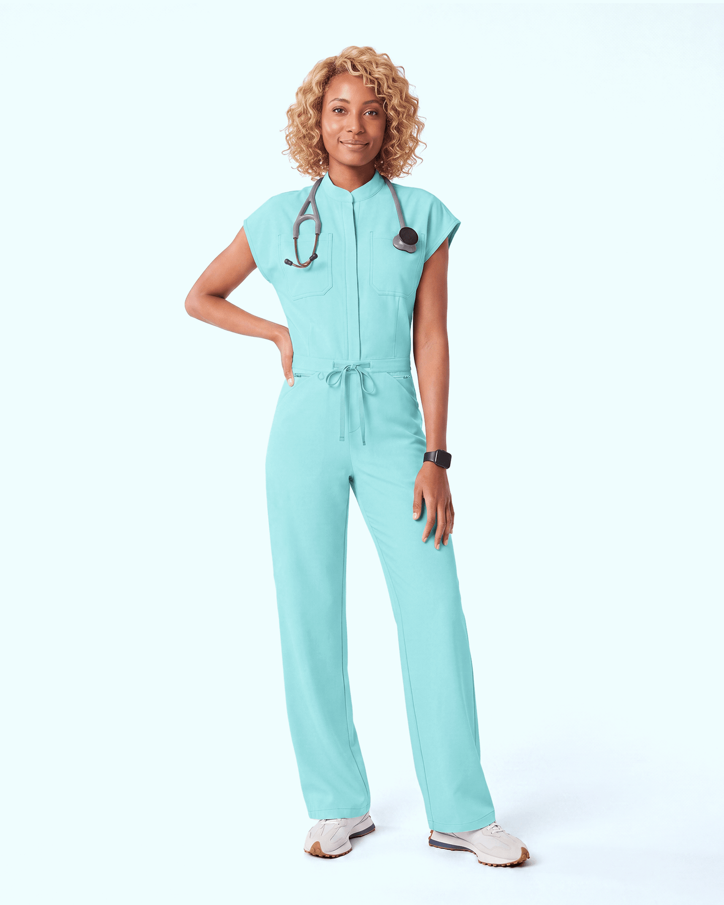 Women's Wide Leg Jumpsuit Surf - Scrubloop