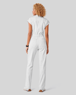 Women's Wide Leg Jumpsuit White - Scrubloop