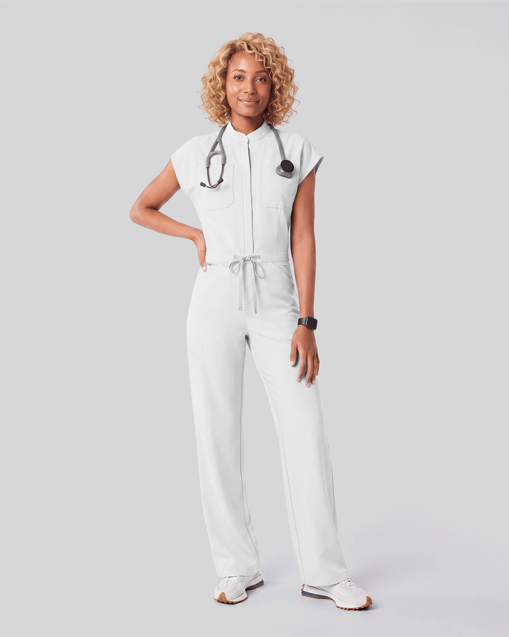 Women's Wide Leg Jumpsuit White