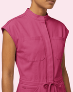 Women's Wide Leg Jumpsuit Wild Berry - Scrubloop