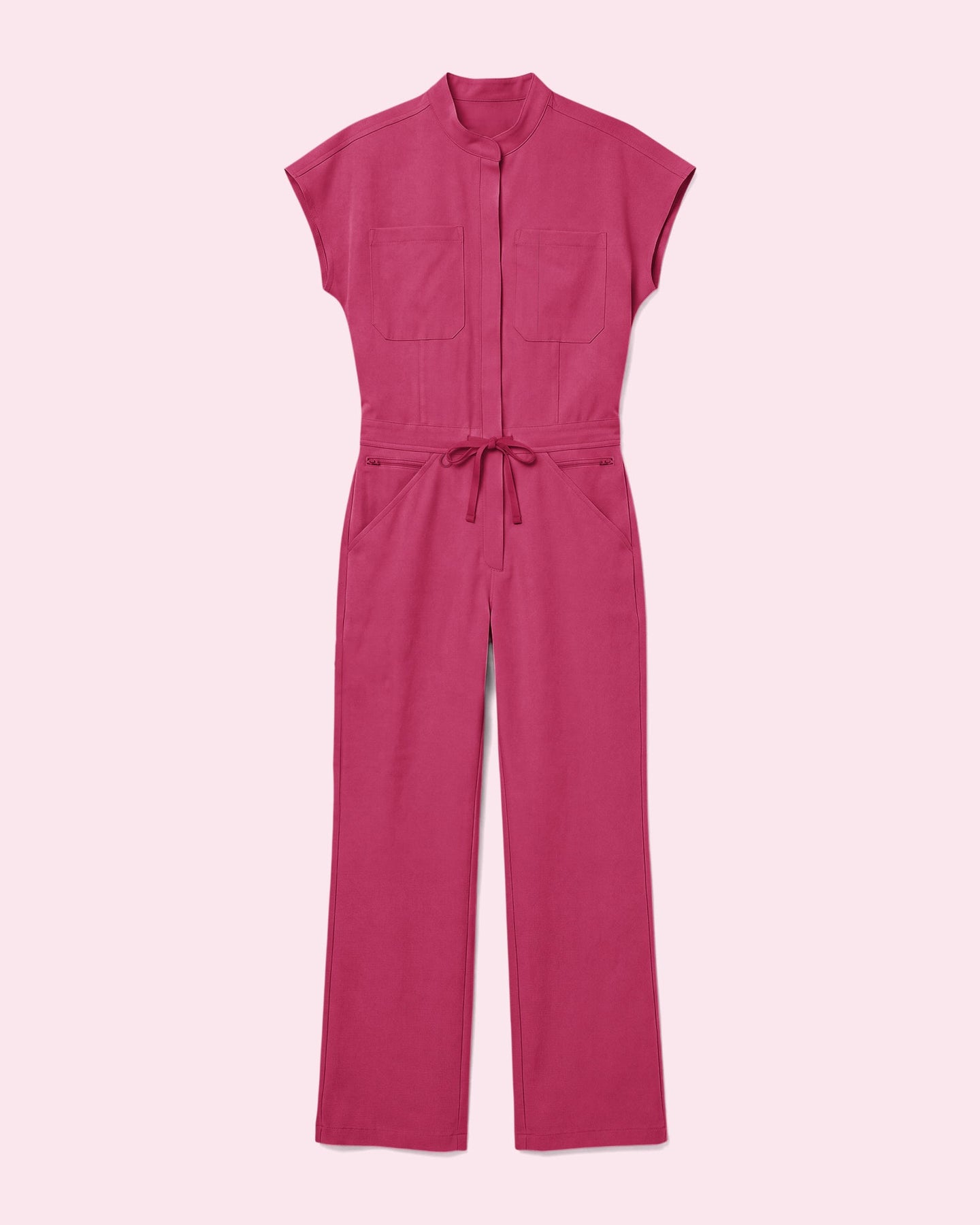 Women's Wide Leg Jumpsuit Wild Berry - Scrubloop